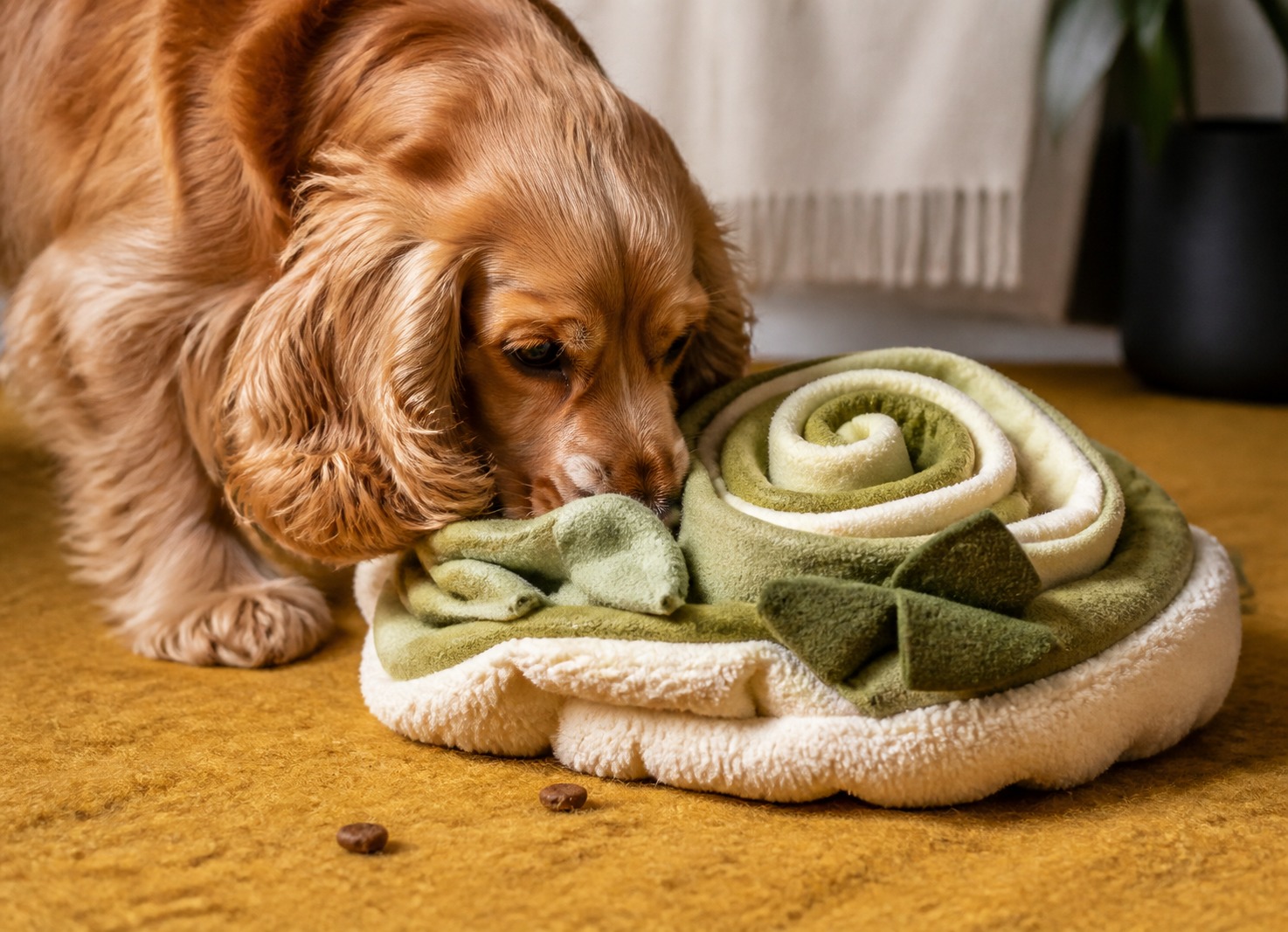 Treat-hiding snail enrichment toy for dogs