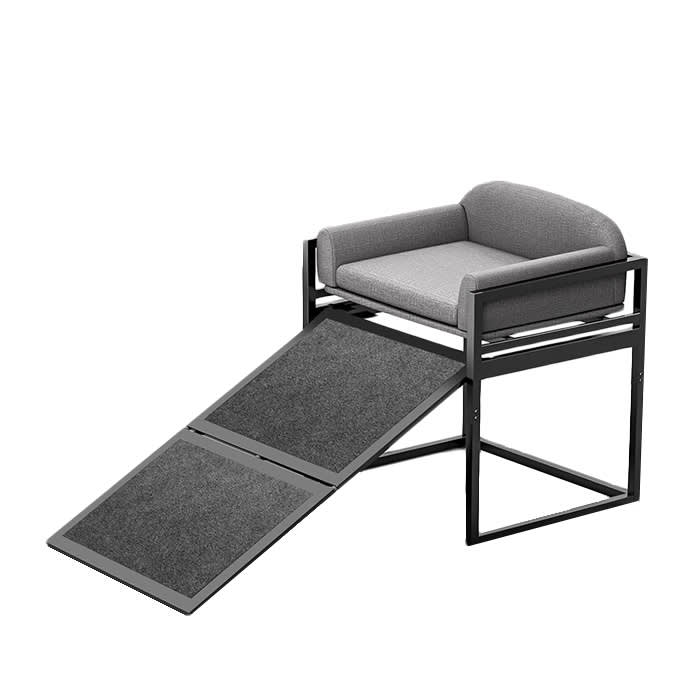 FunnyFuzzy Elevated Pet Sofa Bed with Ramp