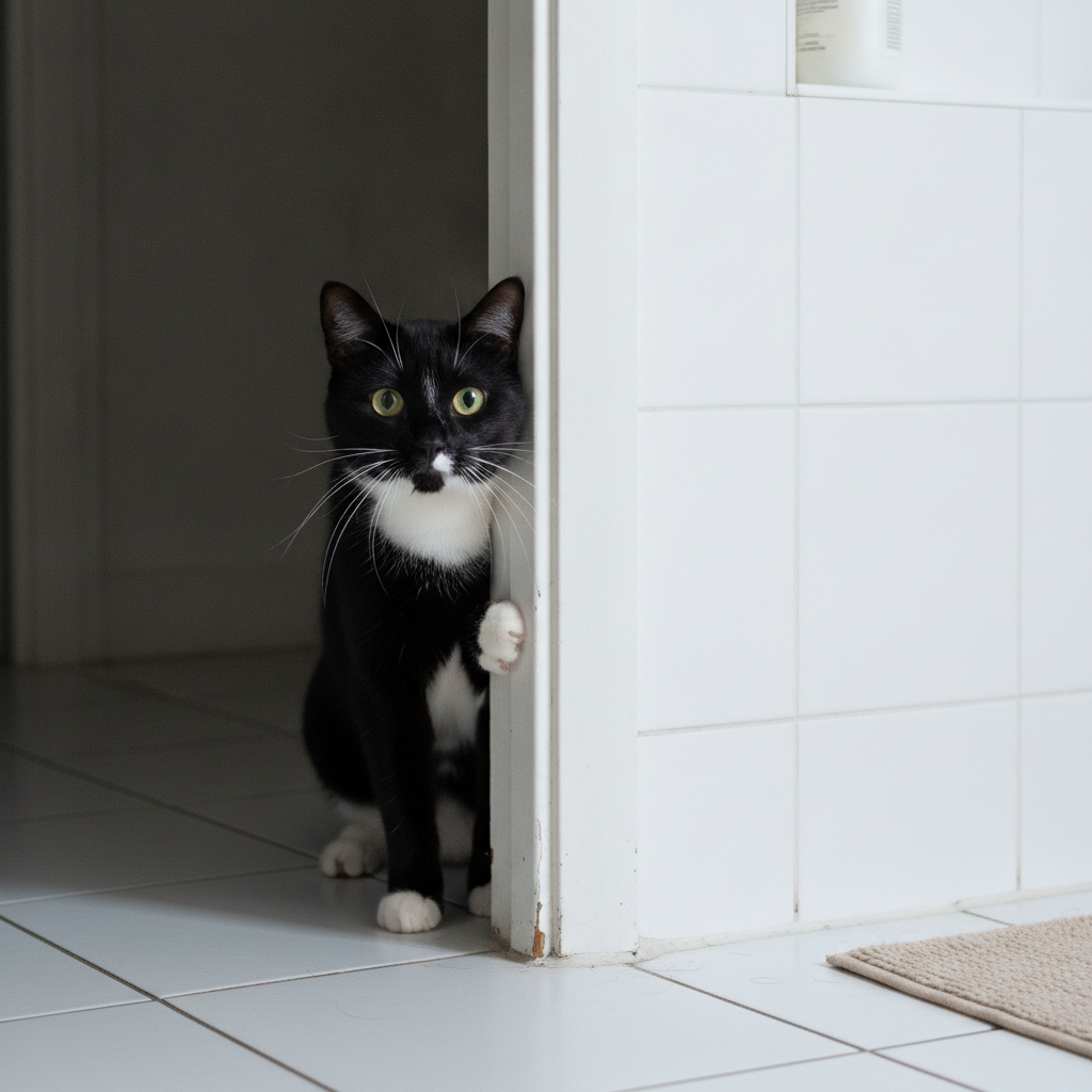 Your Cat Isn't Guarding You in the Bathroom. They Hate the Door.