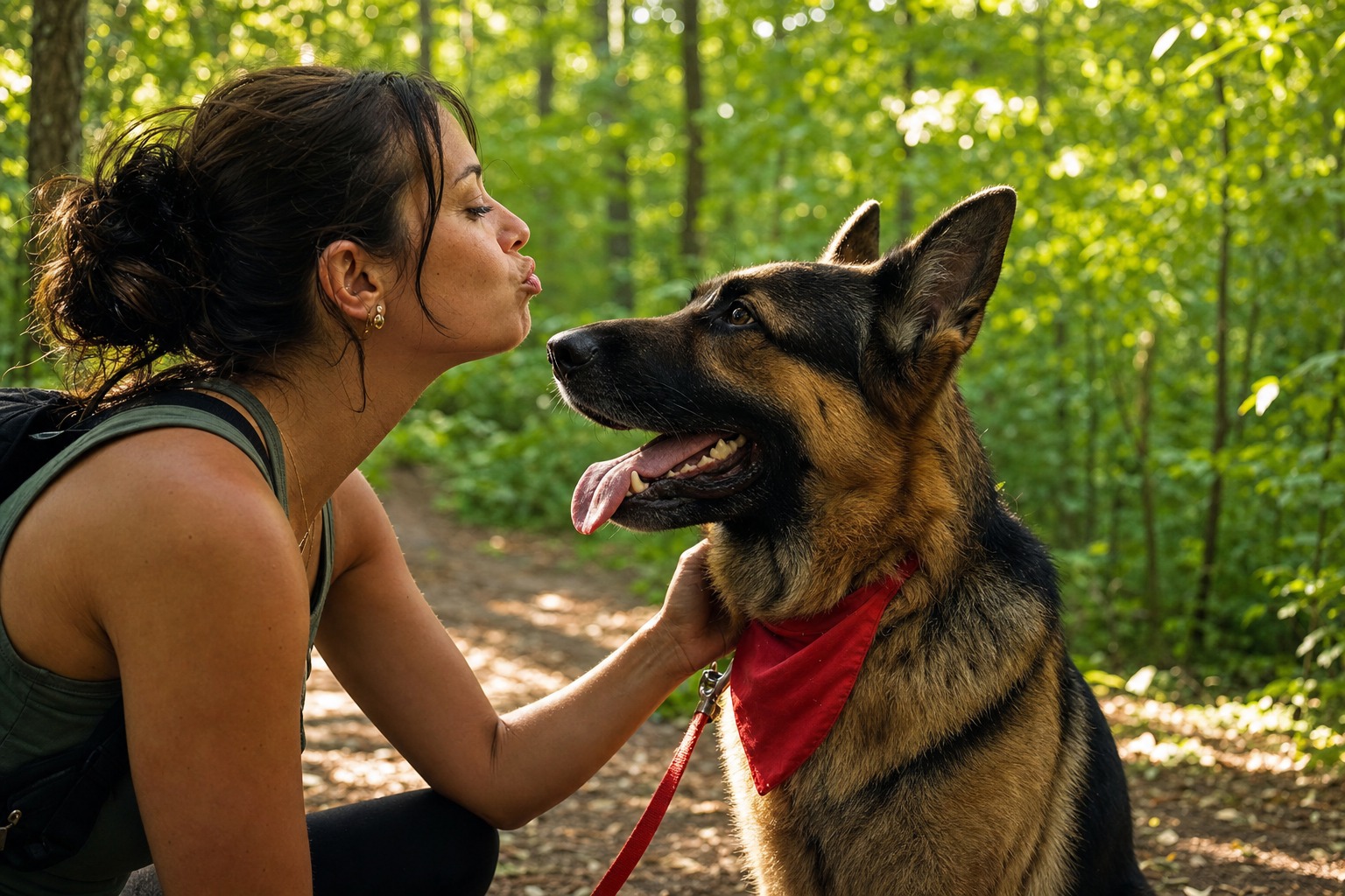 Blondshell Trained a 62-Pound German Shepherd Into a Lap Dog. That's No Accident