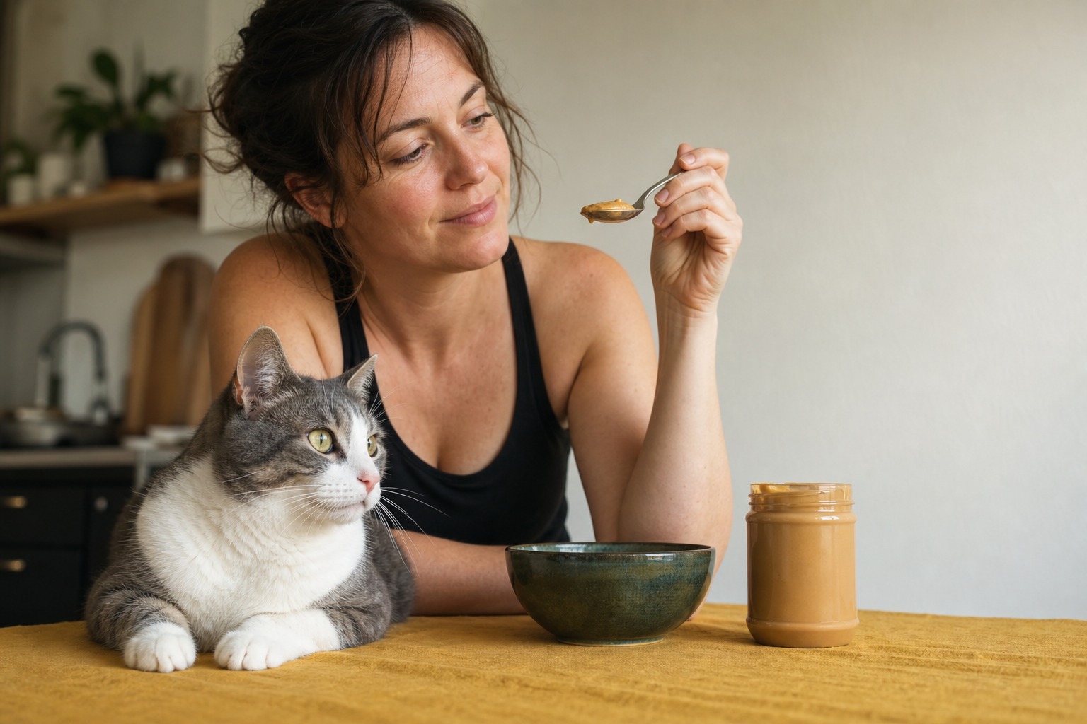 Peanut Butter Is a Dog Trick. Here's Why It's Riskier for Your Cat