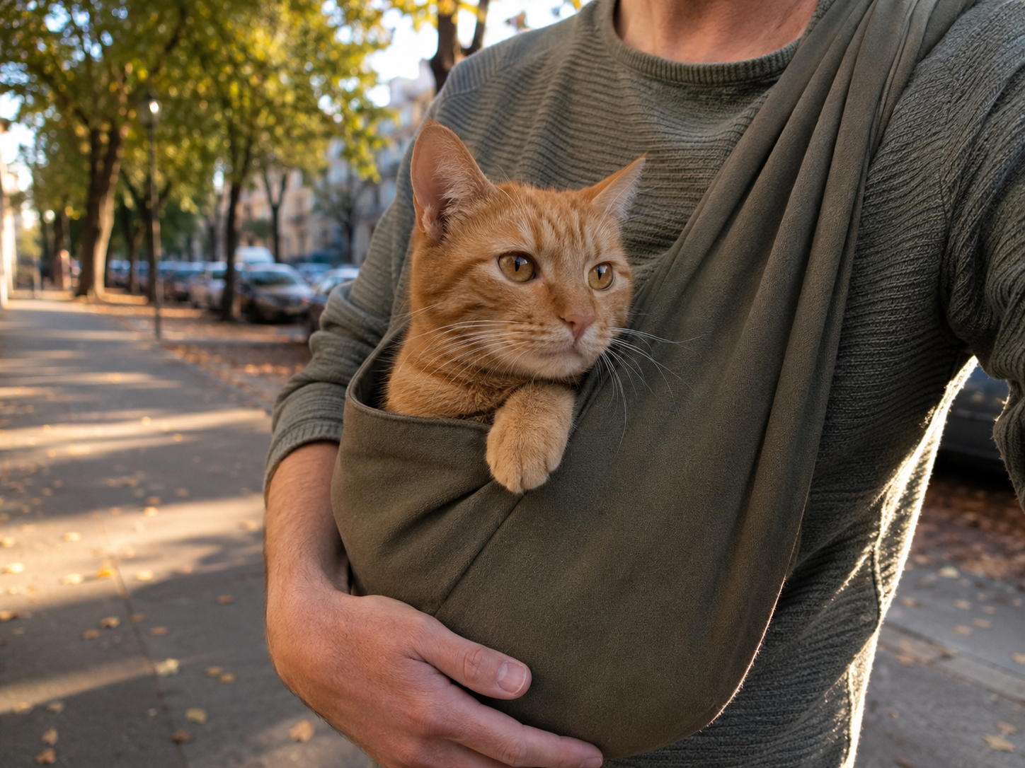 The Cat Sling Is the Carrier for Cats Who Hate Carriers