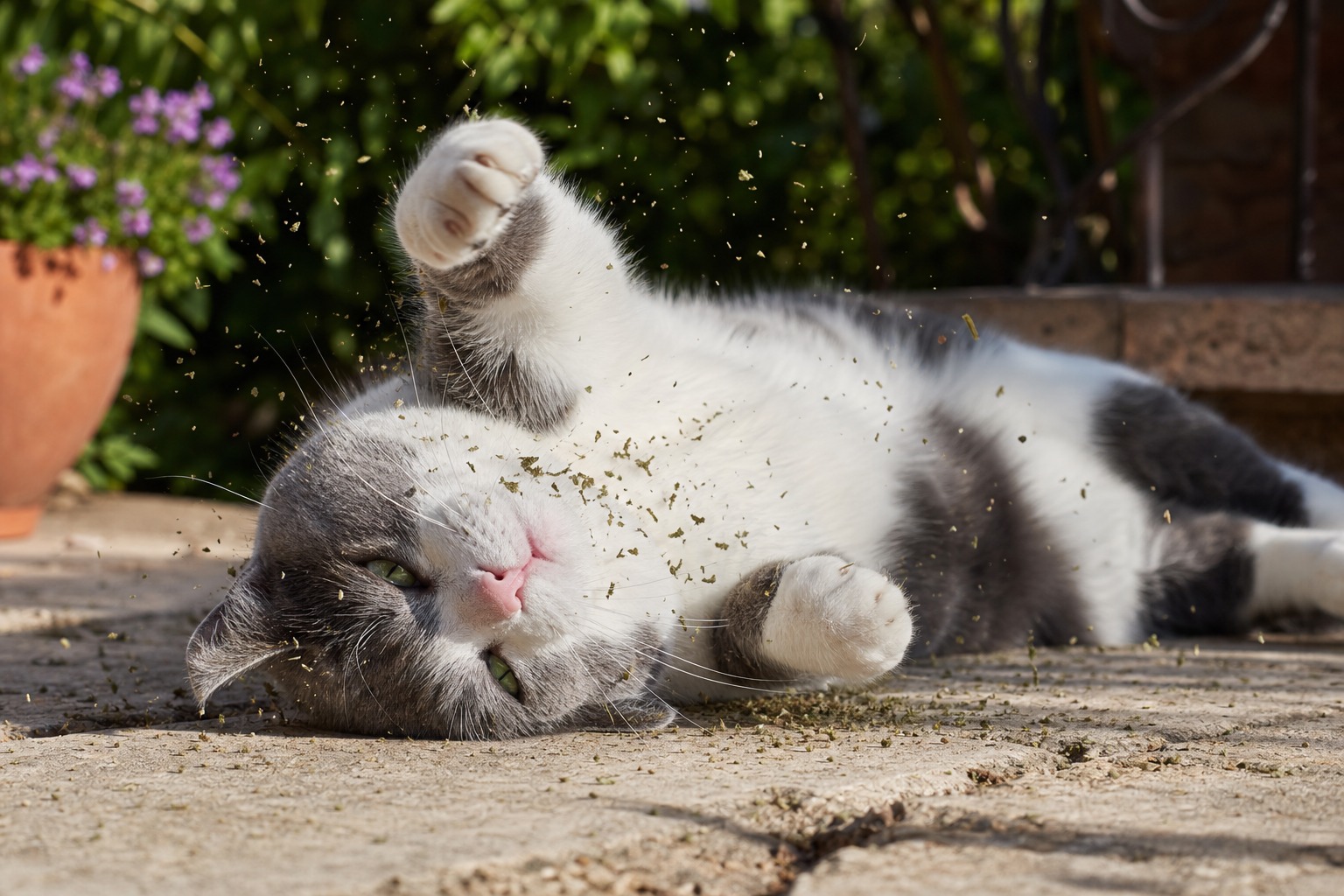 Why Your Cat Rolling in Catnip Is Actually Bug Spray