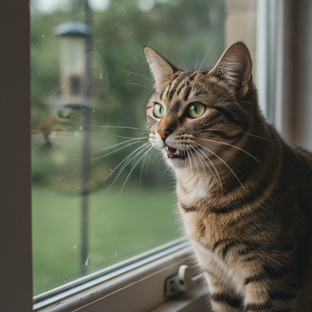 That Weird Jaw Jitter? Your Cat Is Hunting an Animal They'll Never Catch.