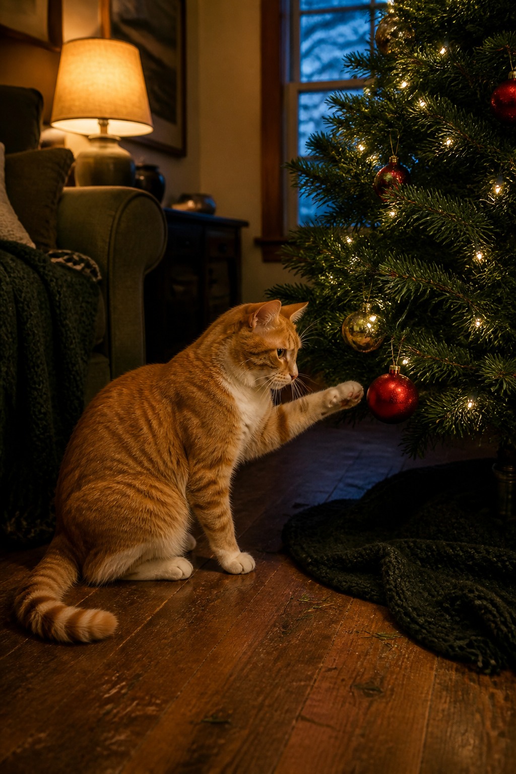 Your Cat vs. the Christmas Tree: The Climbing Isn't the Real Danger