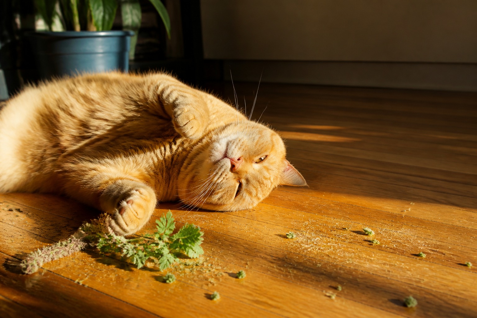 Your Cat Doesn't Need to Eat Catnip to Get High. Eating It Is the Risky Part