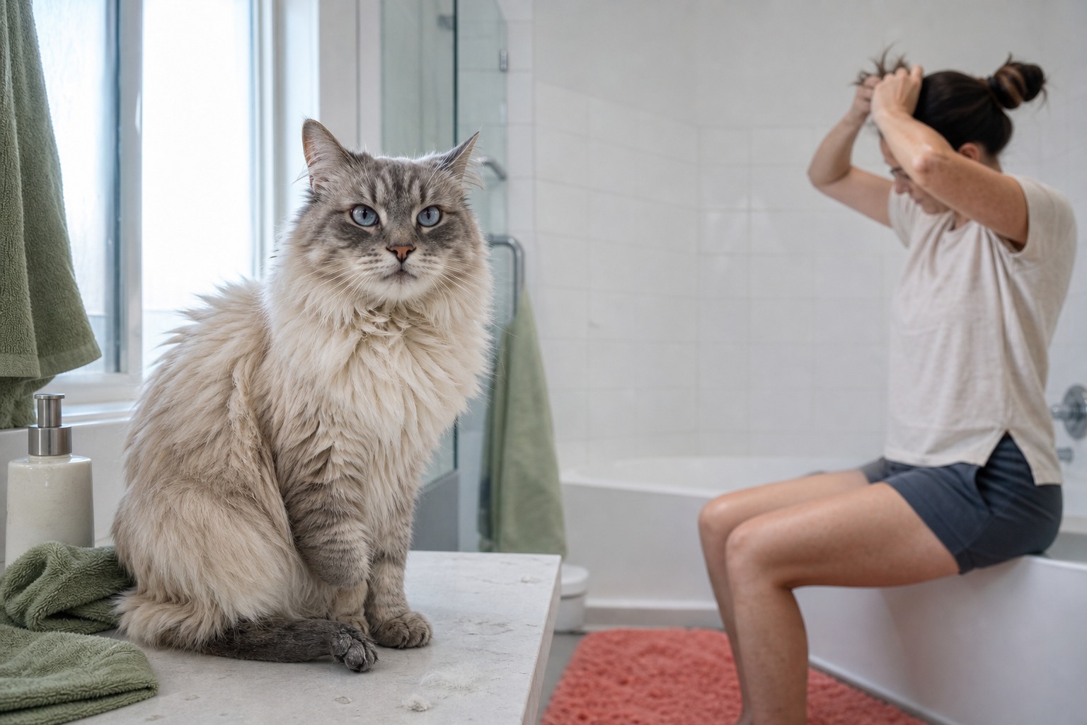 Your Cat Doesn't Care About the Bathroom. They Care That You Finally Sat Down.