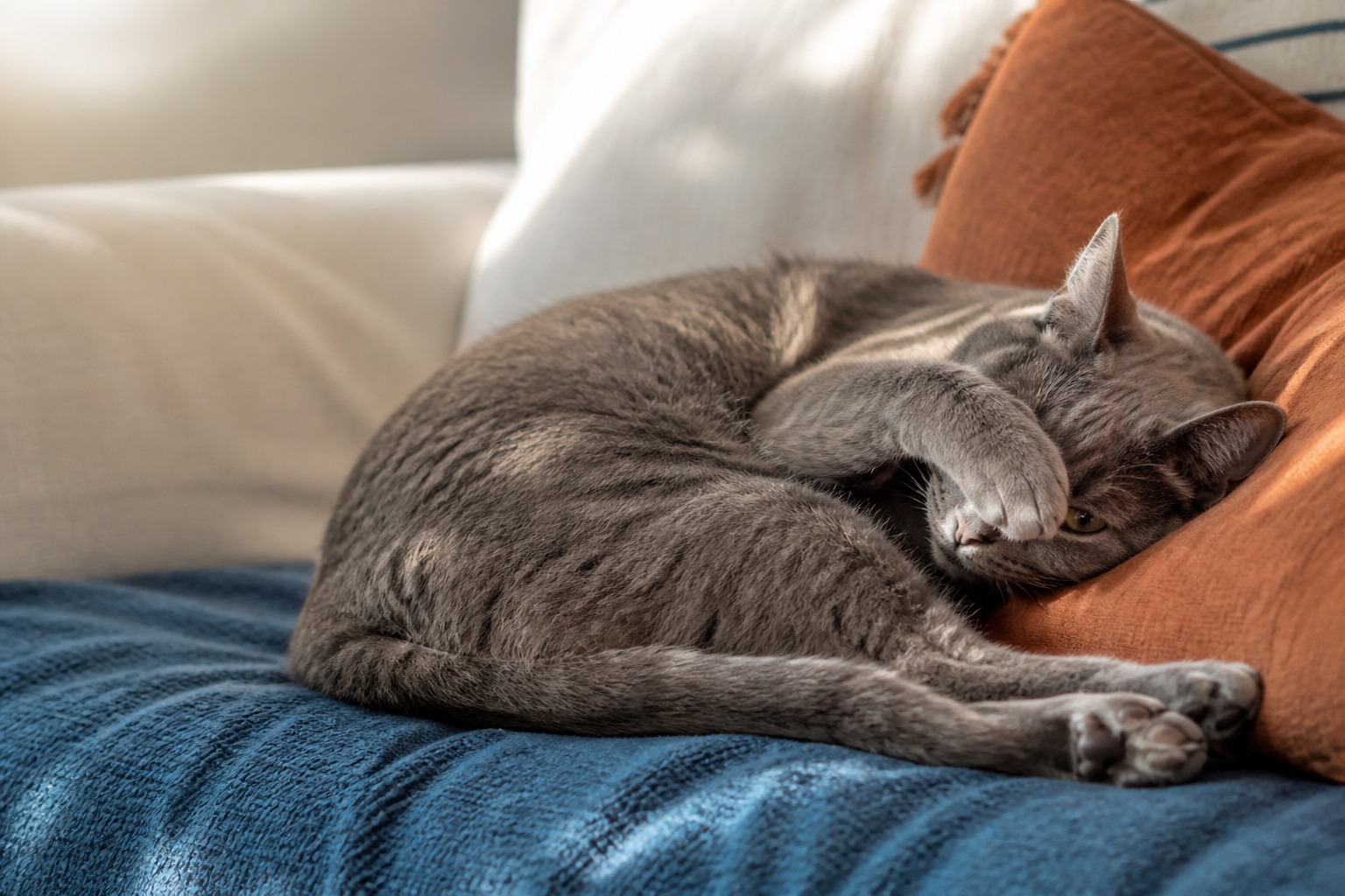 Your Cat Isn't Embarrassed. Misreading That Scramble Is How People Make Cats Anxious.