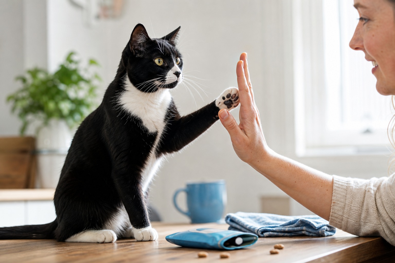 Your Cat Can Learn to High-Five. The Secret Is a Sticky Note.