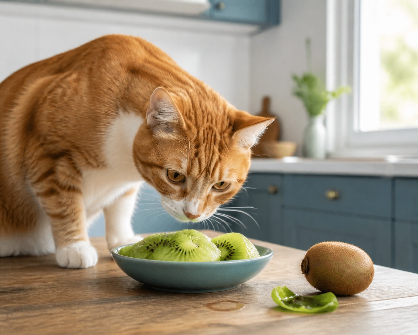 Your Cat Can Eat Kiwi. The Fuzzy Skin Is the Part to Throw Away