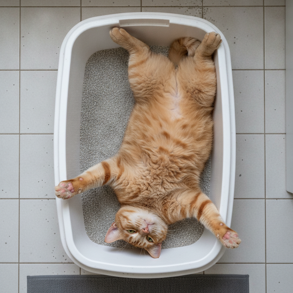 Your Cat Sleeps in the Litter Box. That's a Message, Not a Quirk