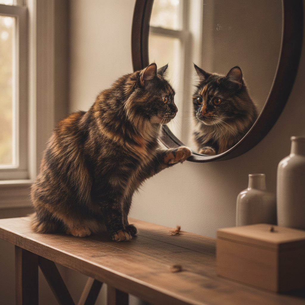 Your Cat Isn't Losing It in the Mirror. Here's What's Really Going On