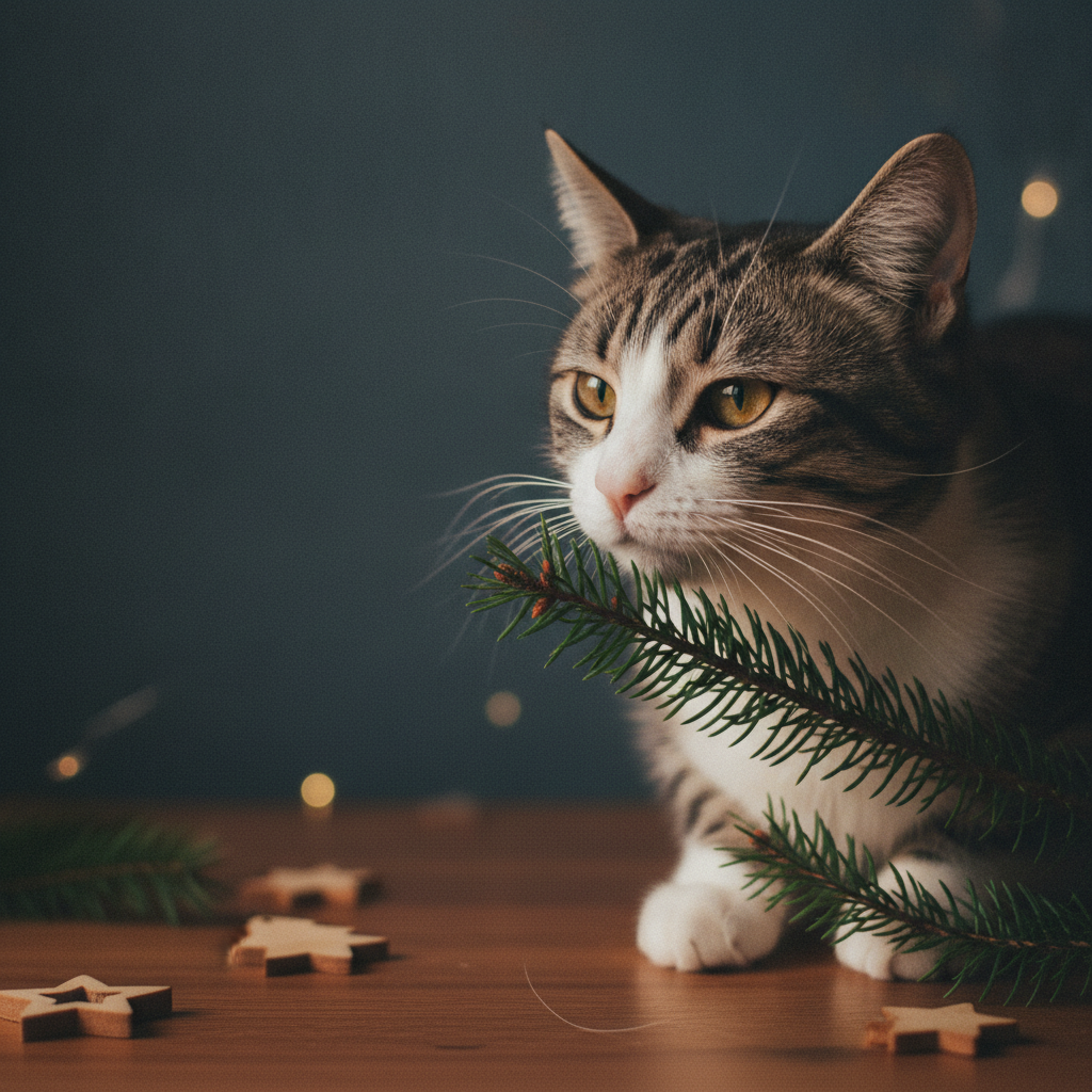 Pine Needles Aren't the Scariest Thing on Your Cat's Christmas Tree