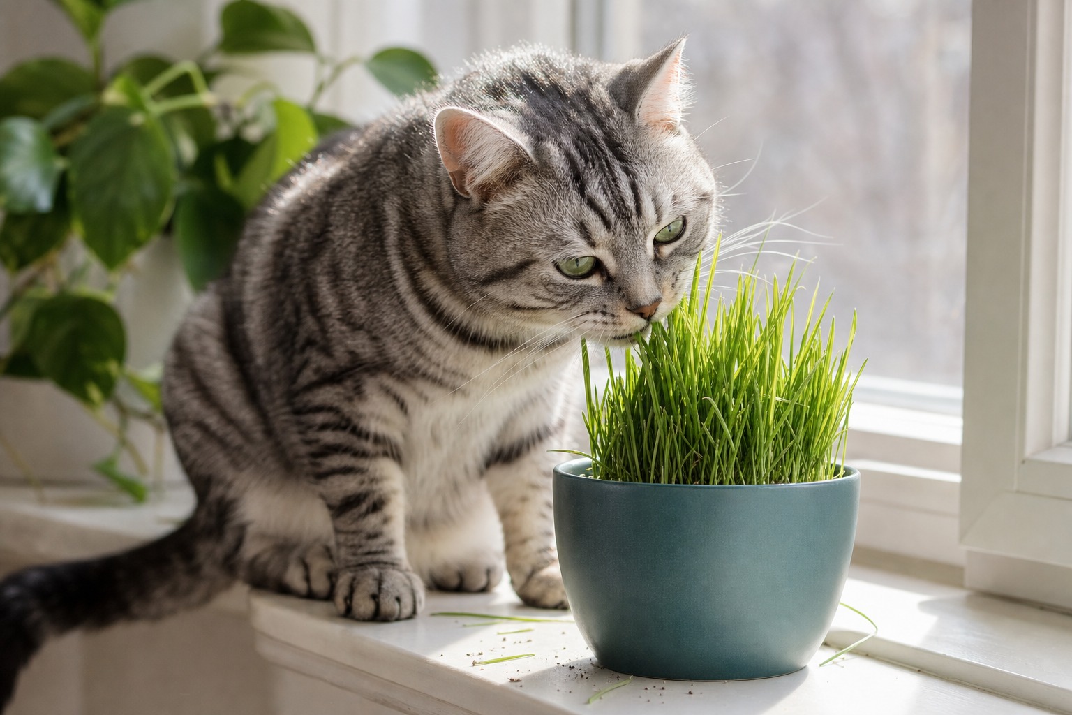Your Carnivore Cat Craves Grass. The Reason Is Older Than You Think.