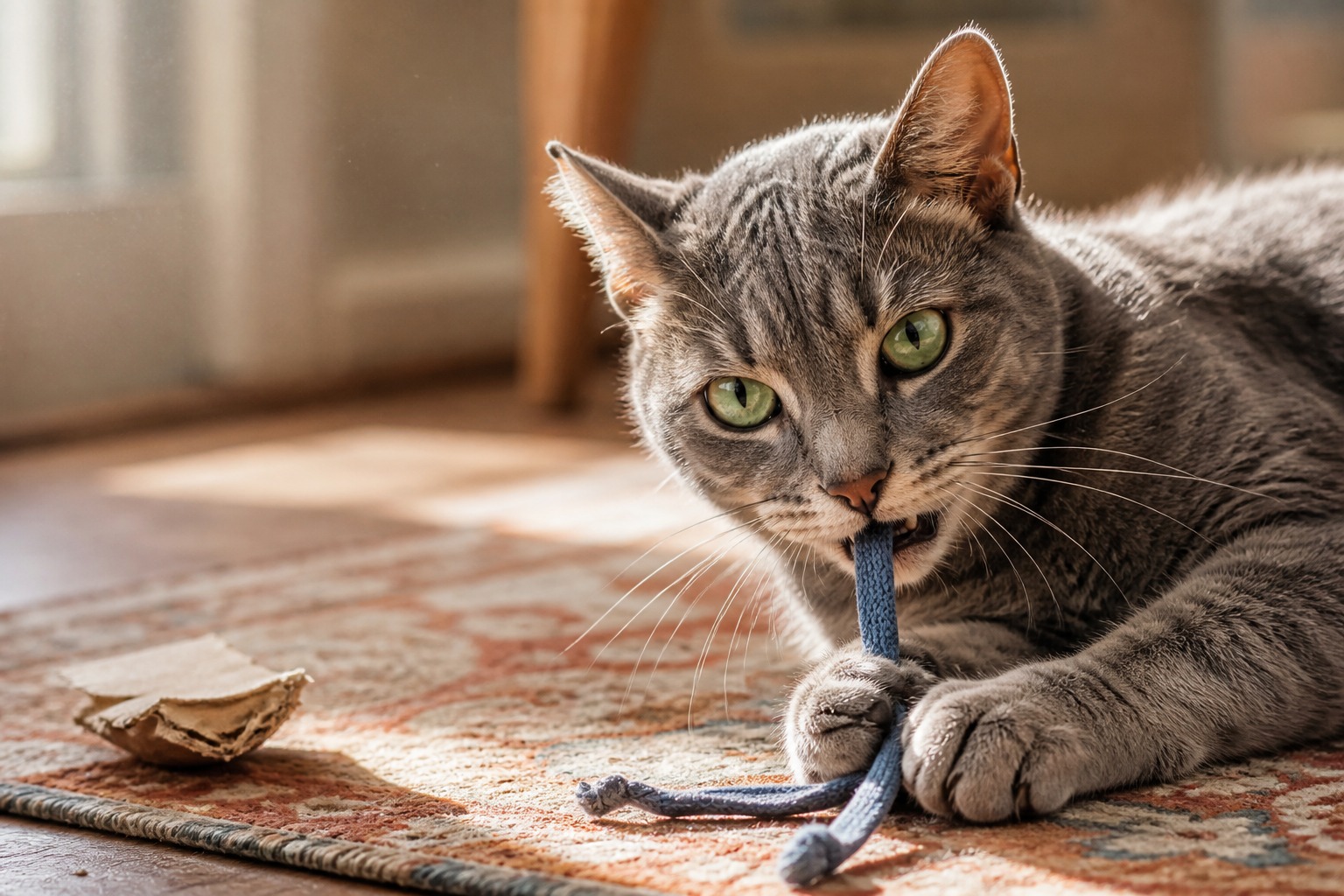 Your Cat Eating Your Shoelaces Isn't a Quirk. It Might Be Pica.