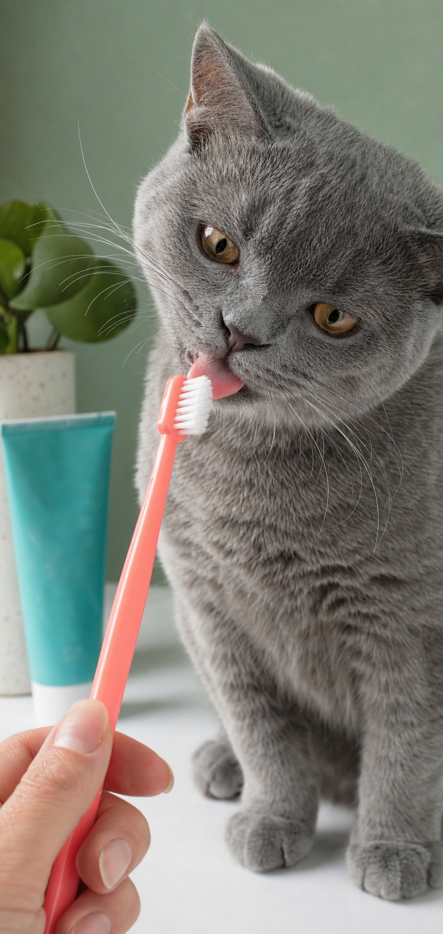 Brushing a Cat's Teeth Sounds Impossible. The Trick Is to Not Brush at First