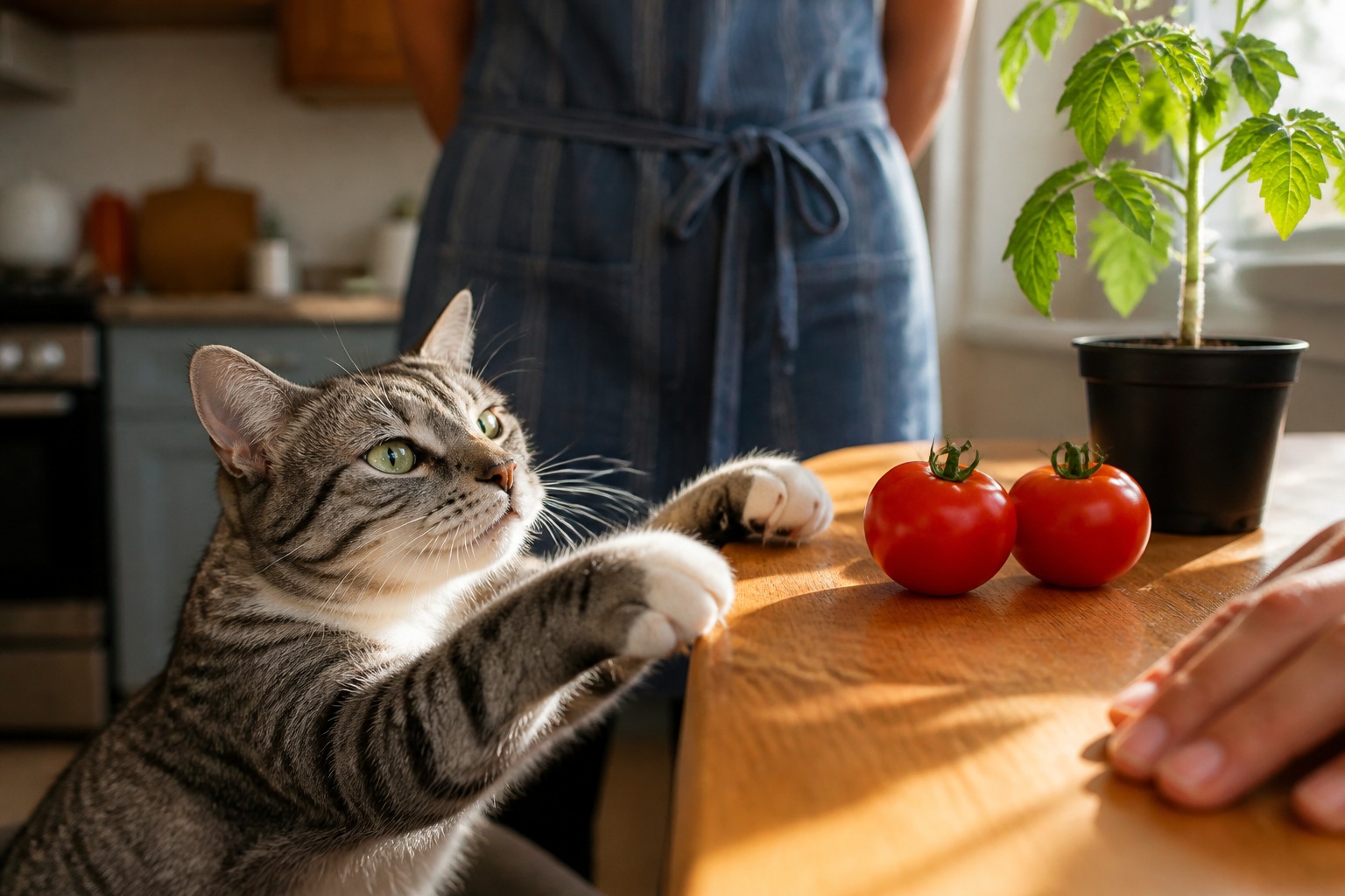The Tomato Is Safe for Your Cat. The Plant Can Poison Them.