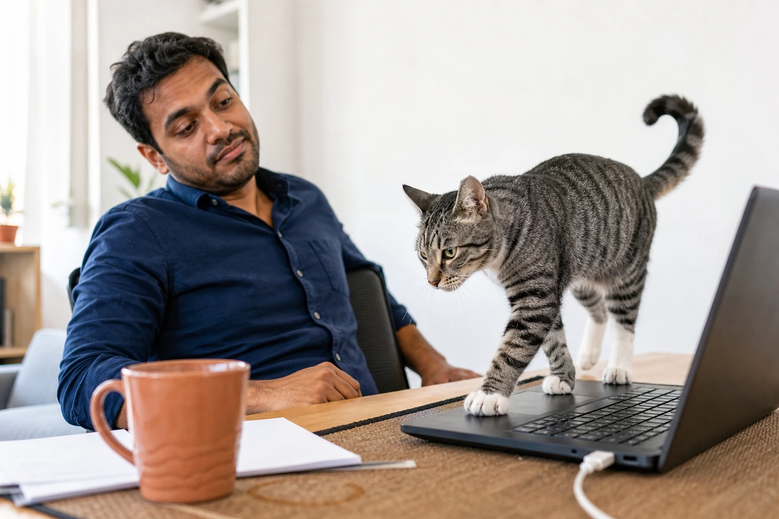 Your Cat Crashes Meetings Because You Trained Them To