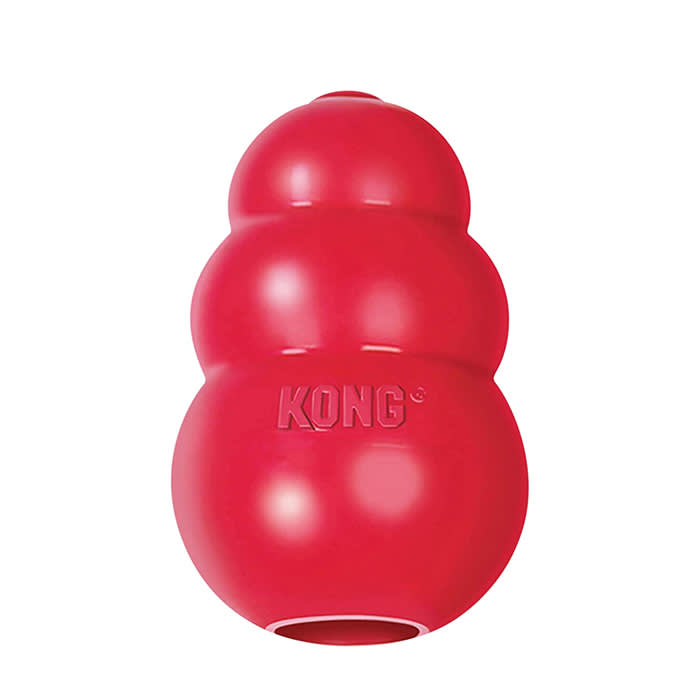 Kong Classic red stuffable rubber dog toy for treats and chewing