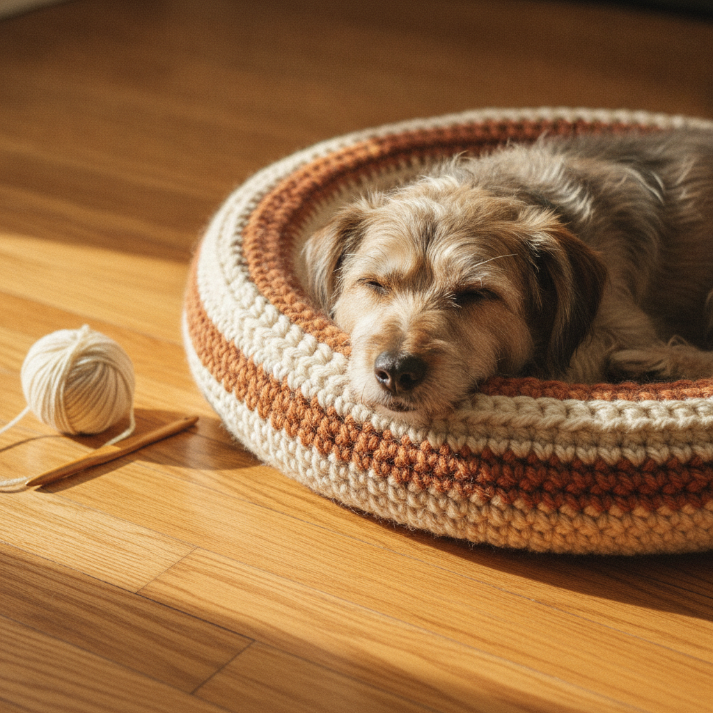 Store-Bought Dog Beds Are a Racket. Crochet One From Scrap Yarn.