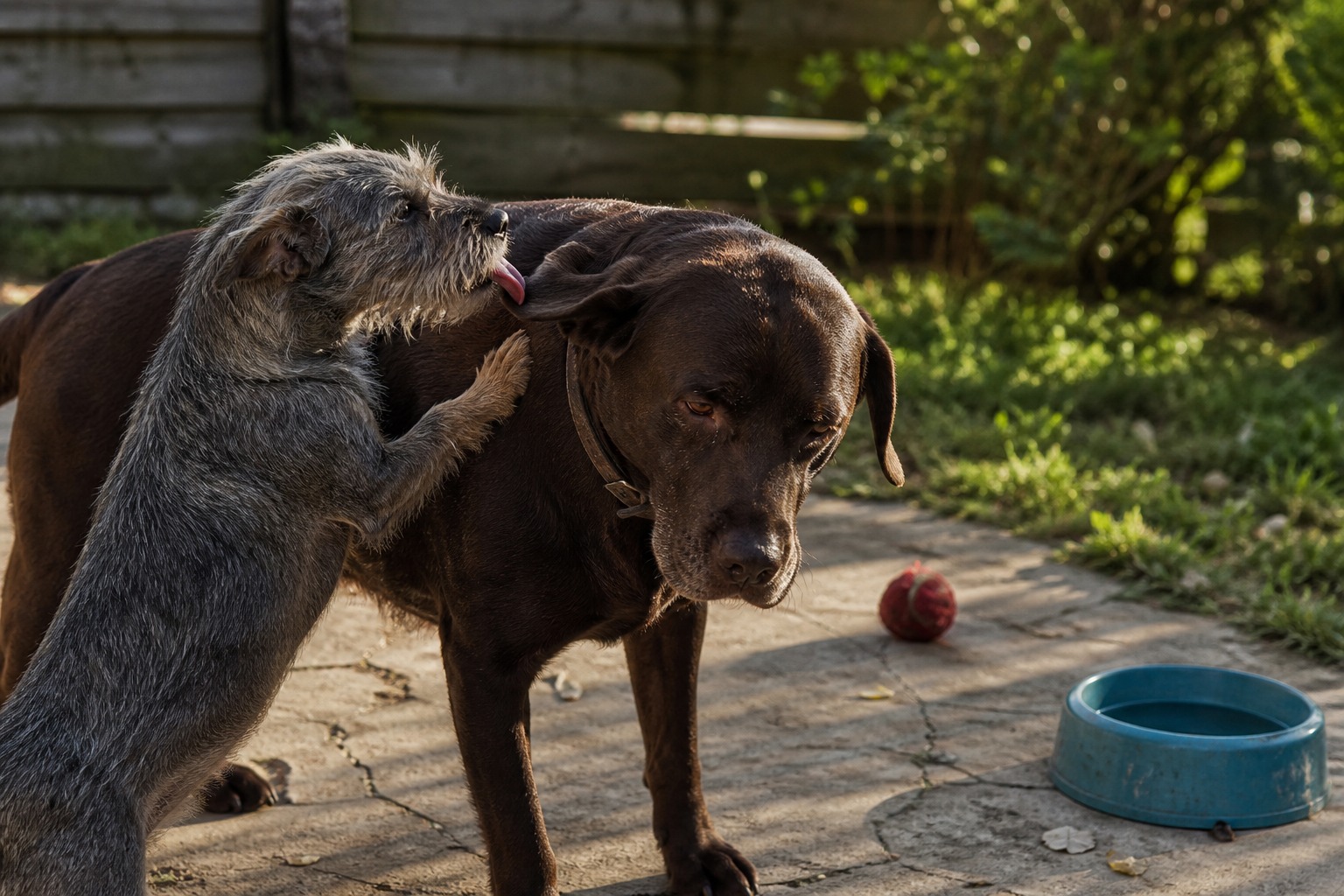 One Dog Licking Another's Ears Is Usually Fine. Two Things Make It Not.