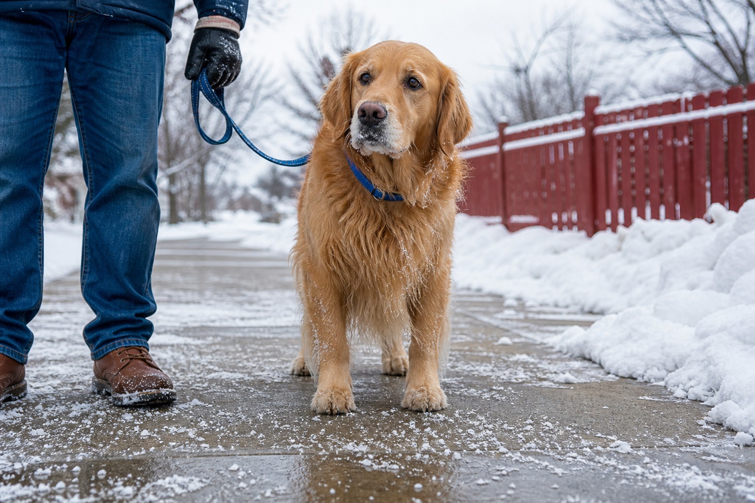 The Sidewalk Salt Burning Your Dog's Paws Can Also Poison Them