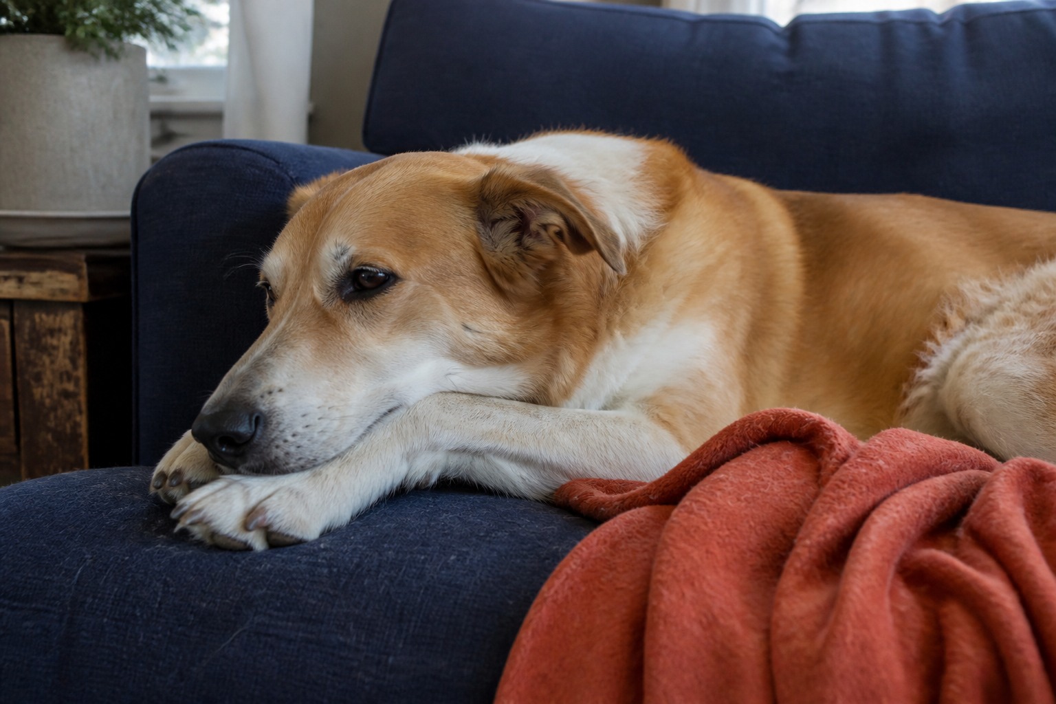 Your Dog With Its Head on Its Paws Probably Isn't Sad