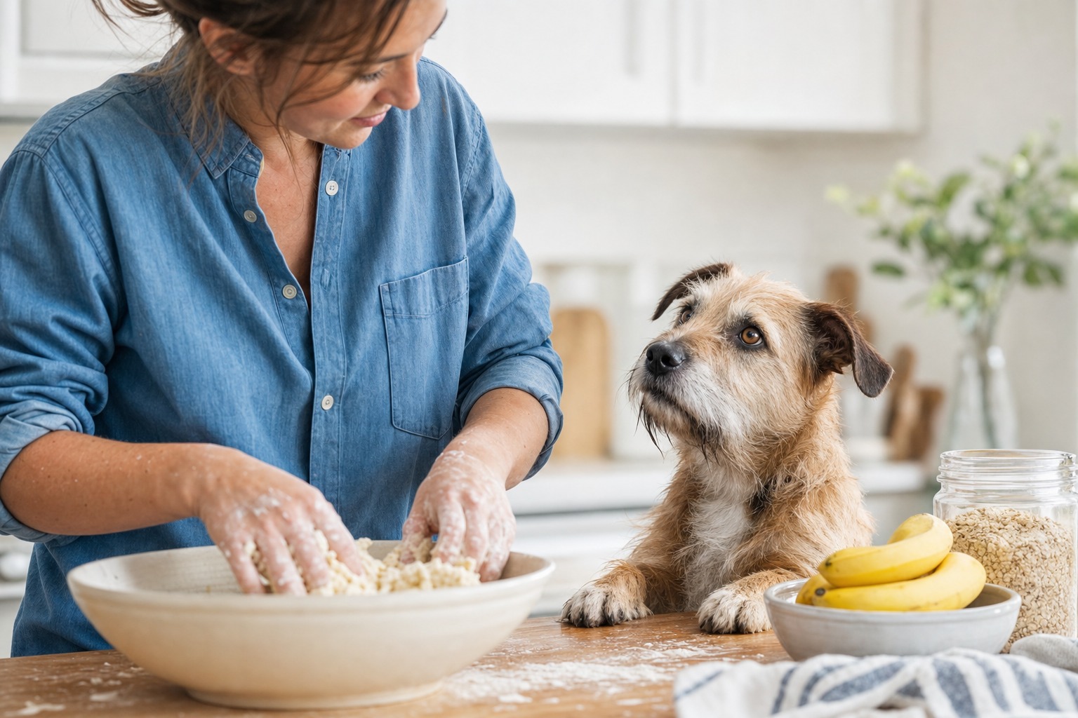 The Dog-Treat Aisle Is a Racket. Bake These Banana-Oat Bites Instead.
