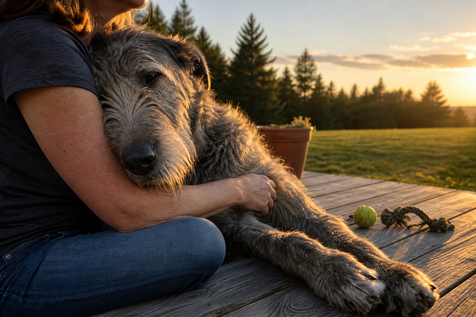 The Kelces Lost Two Wolfhounds in Two Years. That's the Deal With Giant Dogs.