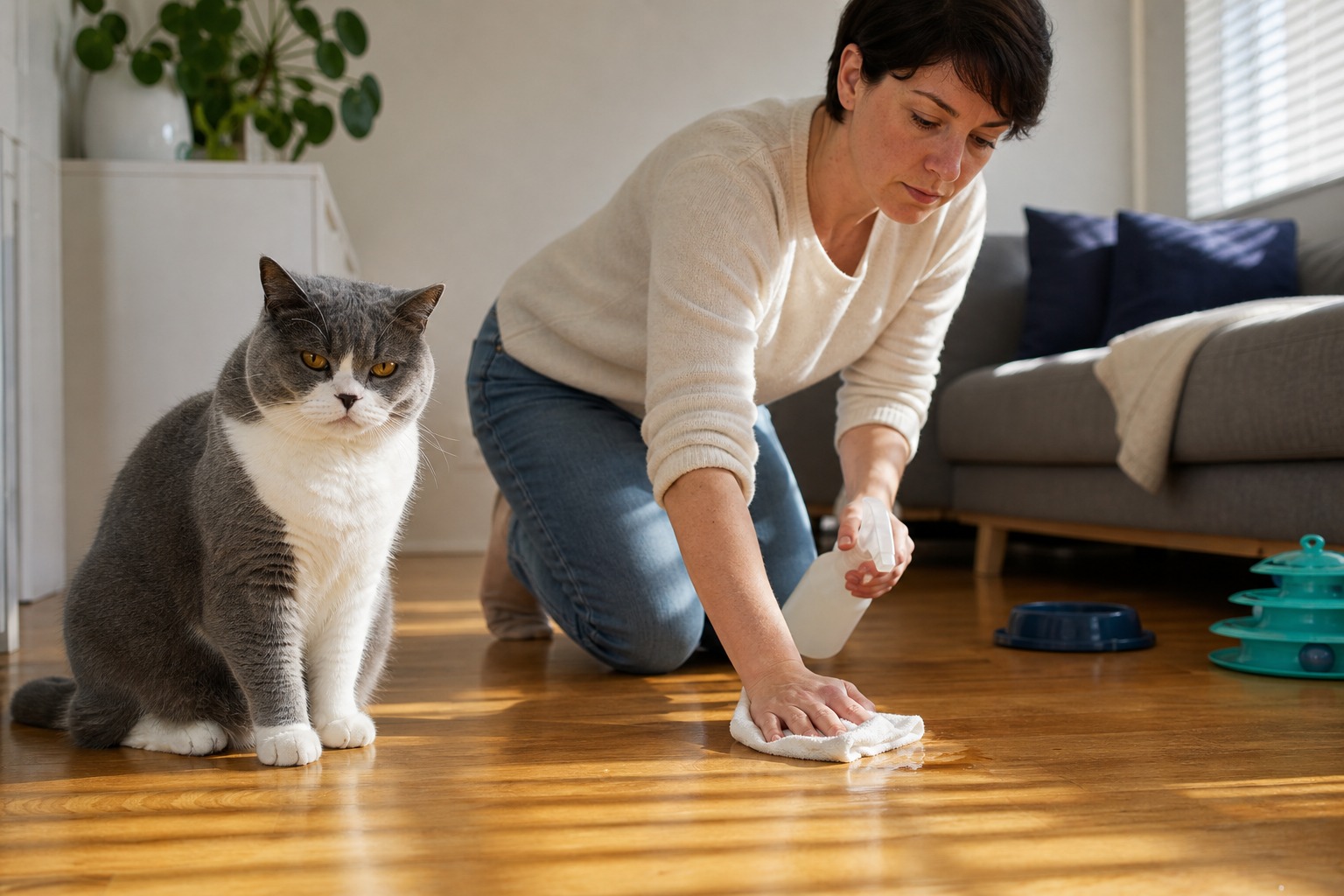 You Can't Out-Spray Cat Pee. Here's the Only Thing That Actually Works.