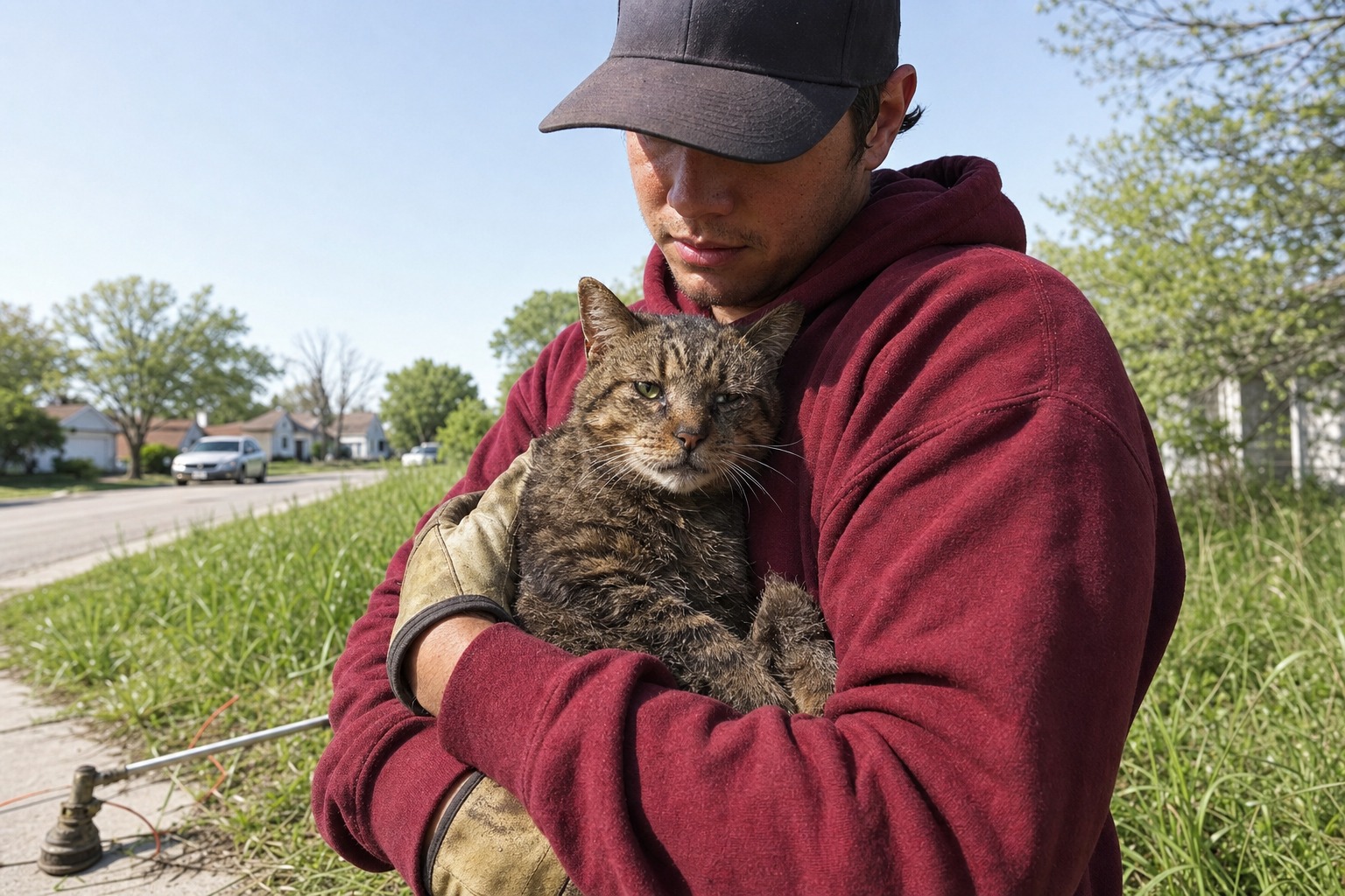 A Guy Who Mows Lawns for Free Accidentally Saved a Cat Sanctuary