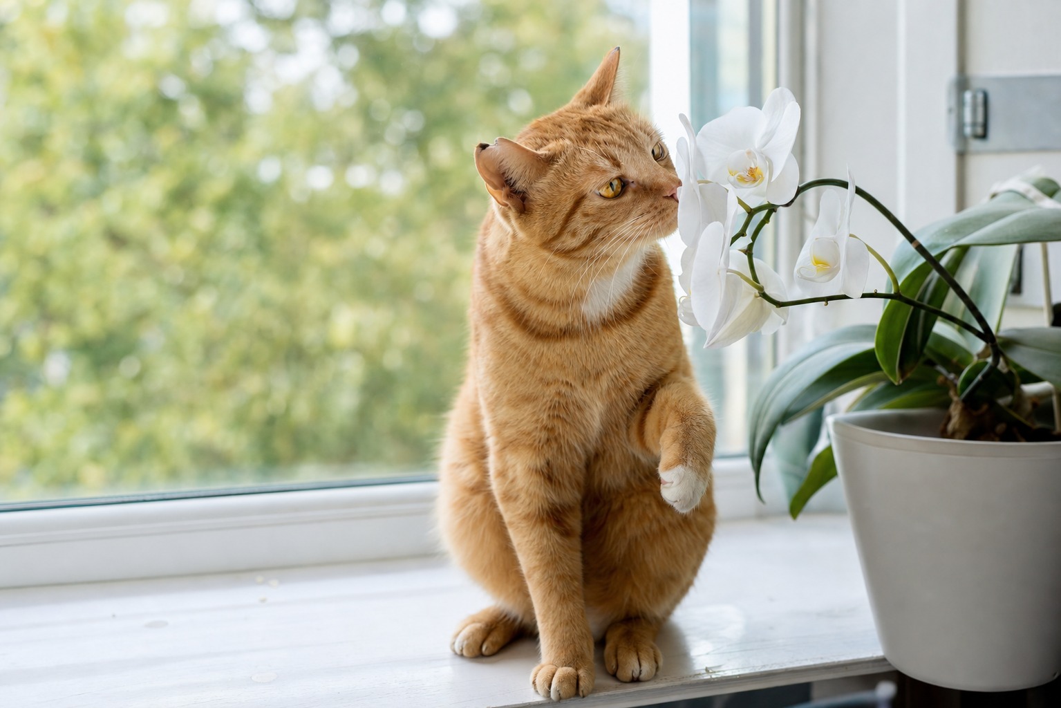 Your Orchid Is Safe for Cats. What's Next to It Might Not Be.