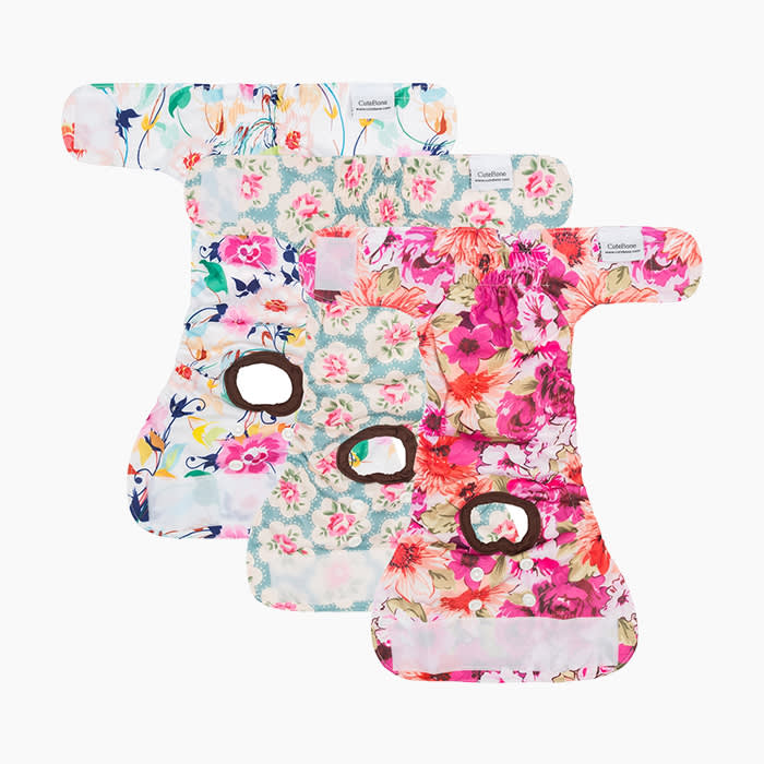CuteBone floral reusable washable dog diapers