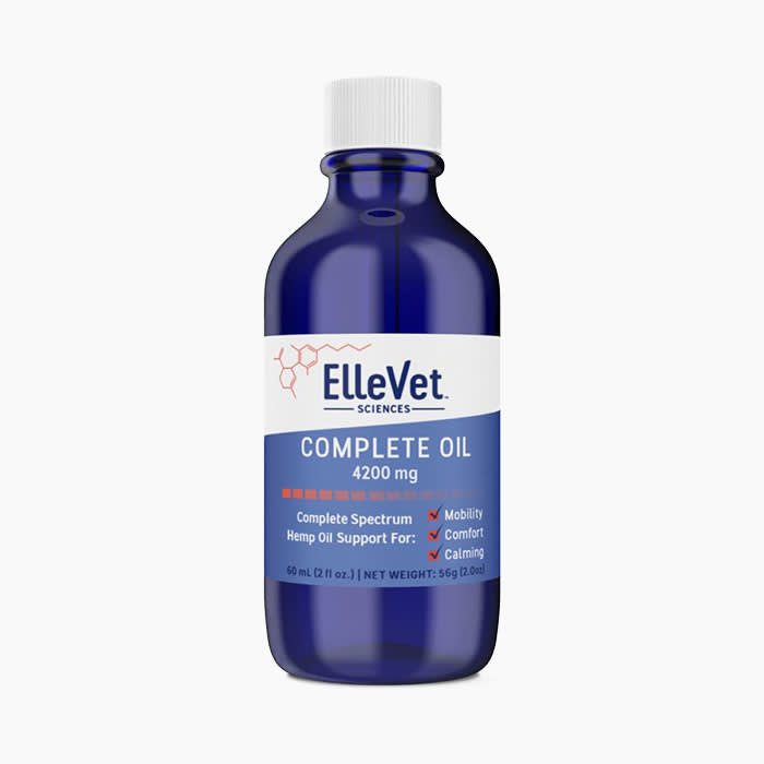 ElleVet Complete Hemp CBD and CBDA oil for senior dogs