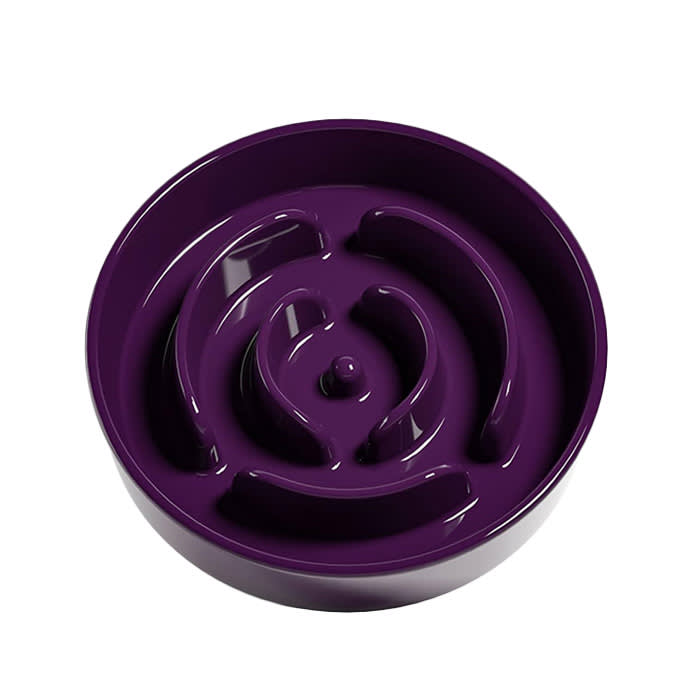 LE TAUCI glazed ceramic slow-feeder dog bowl that resists stains