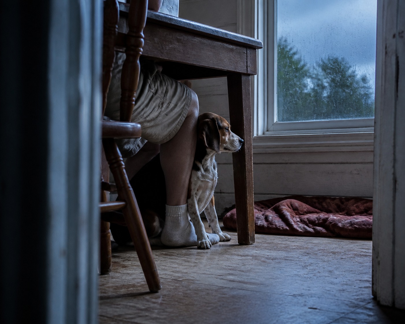 Comforting Your Storm-Scared Dog Won't 'Reward' the Fear