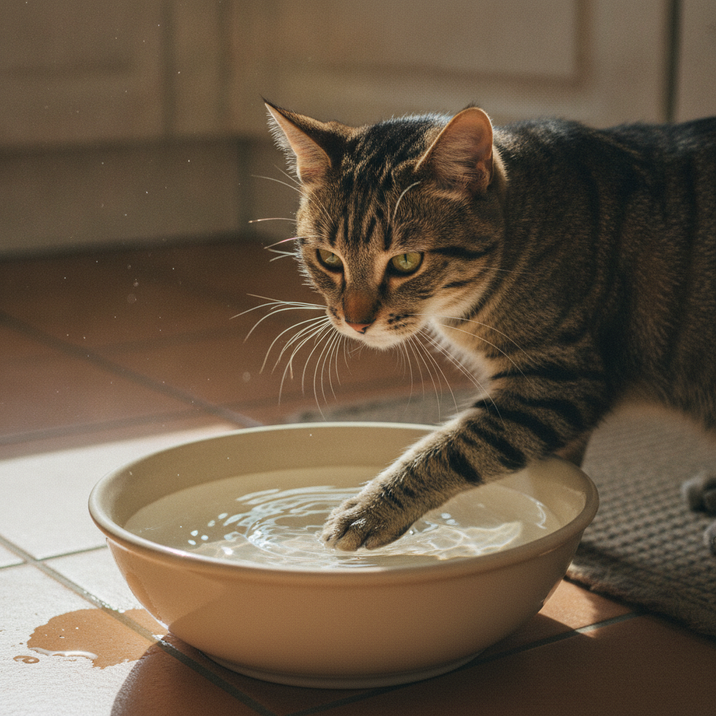 The Paw in the Water Glass Is 10,000 Years of Instinct