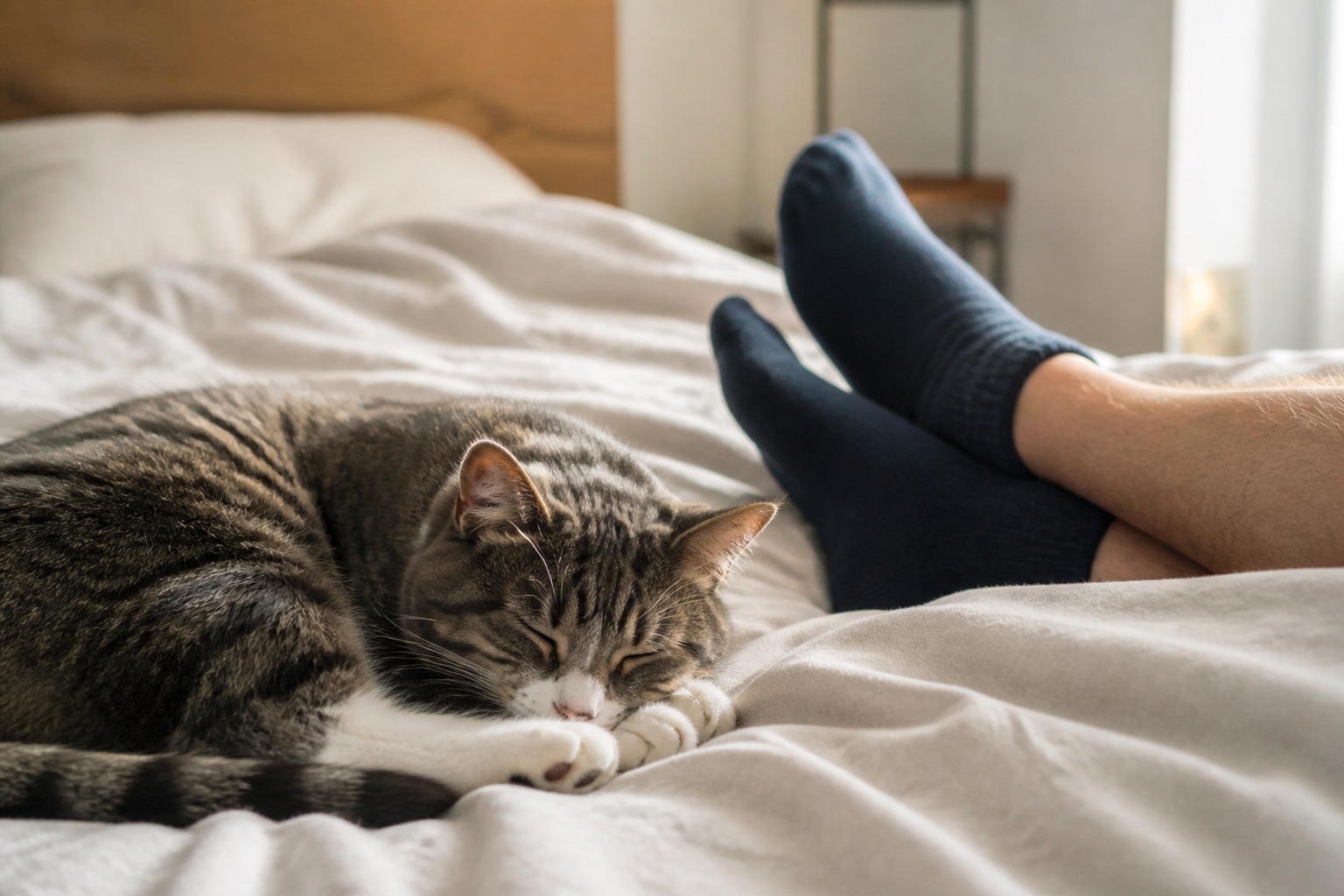 Your Cat Picks the Foot of the Bed on Purpose. Here's the Logic