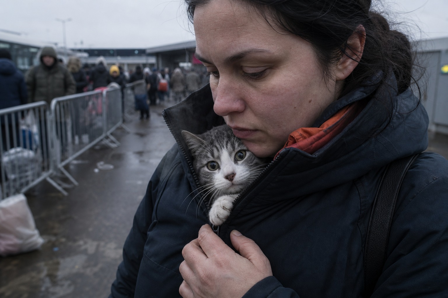 The Photographer Who Kept Finding Cats Inside Refugees' Coats